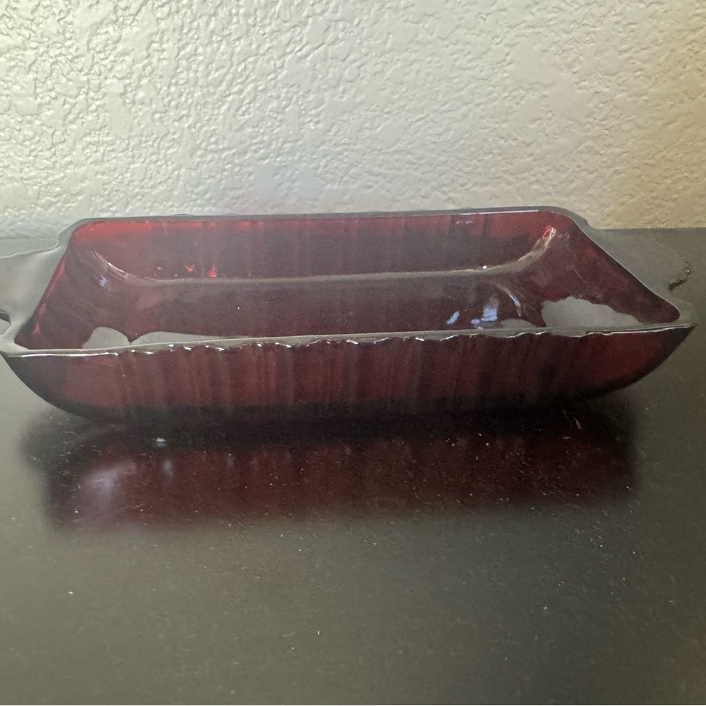Anchor Hocking Royal Ruby Red Glass Tray